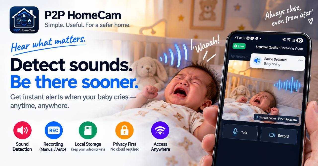Sound detection alerts for home monitoring